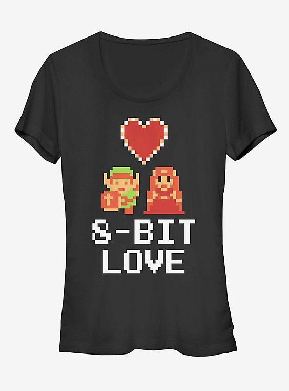 Nintendo Legend of Zelda 8-Bit Love Girls T-Shirt _ Hot Topic